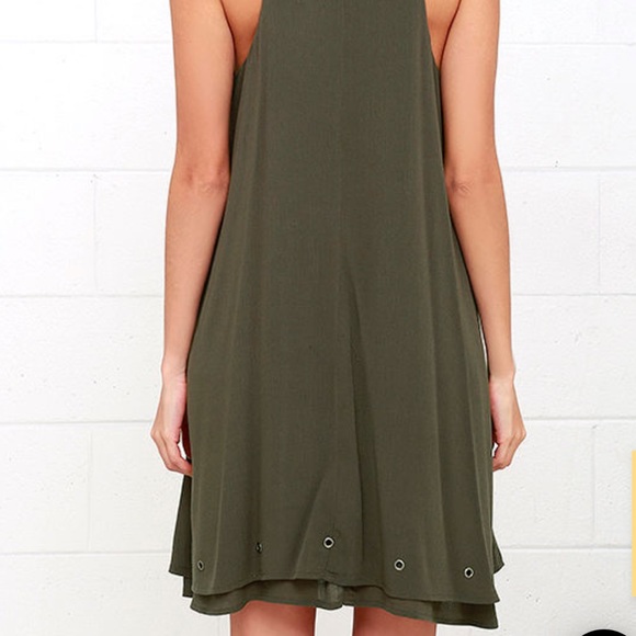 Lulu’s Olive green dress - Picture 3 of 8